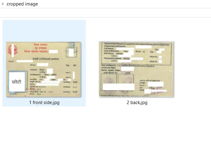 saved image after cropping