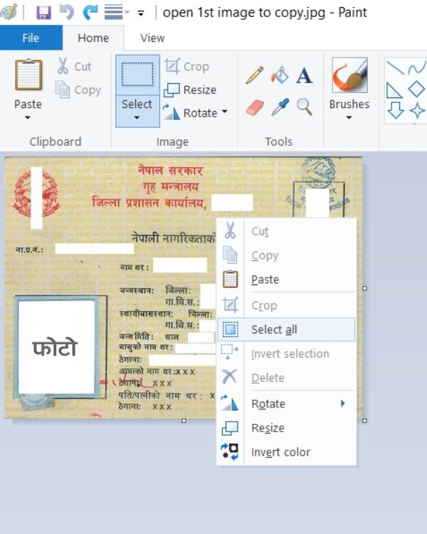 select all before copy