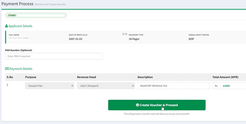 passport online payment