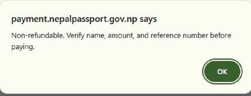 Passport Payment Terms and conditions