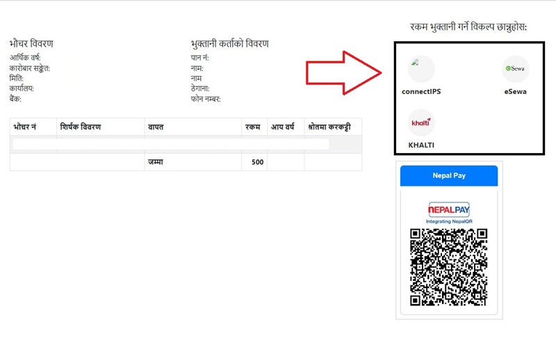 NEATS Digital Payment Method Selection NEATS payment gateway selection page displaying integrated Nepalese payment options like ConnectIPS, eSewa, and Khalti.