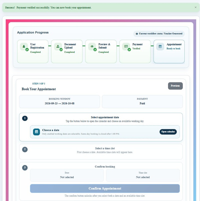 Click on Calander icon for appointment booking Click on Calander icon for appointment booking